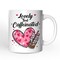 Lovely And Caffeinated Mug, Valentine Heart Coquette Bow Coffee Lover Gift